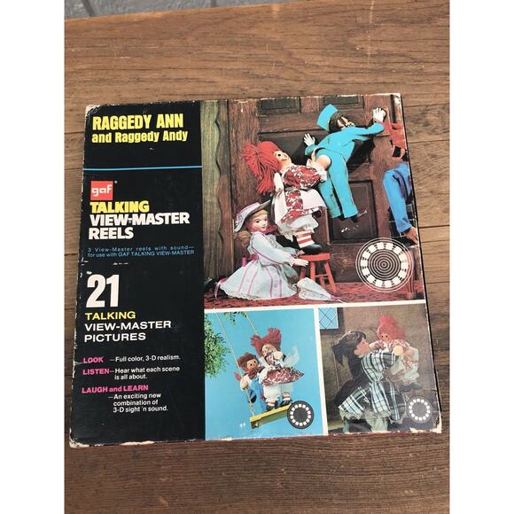 Raggedy Ann and Raggedy Andy Vintage GAF Talking View Master Reels - Retro Toy - Picture 2 of 9